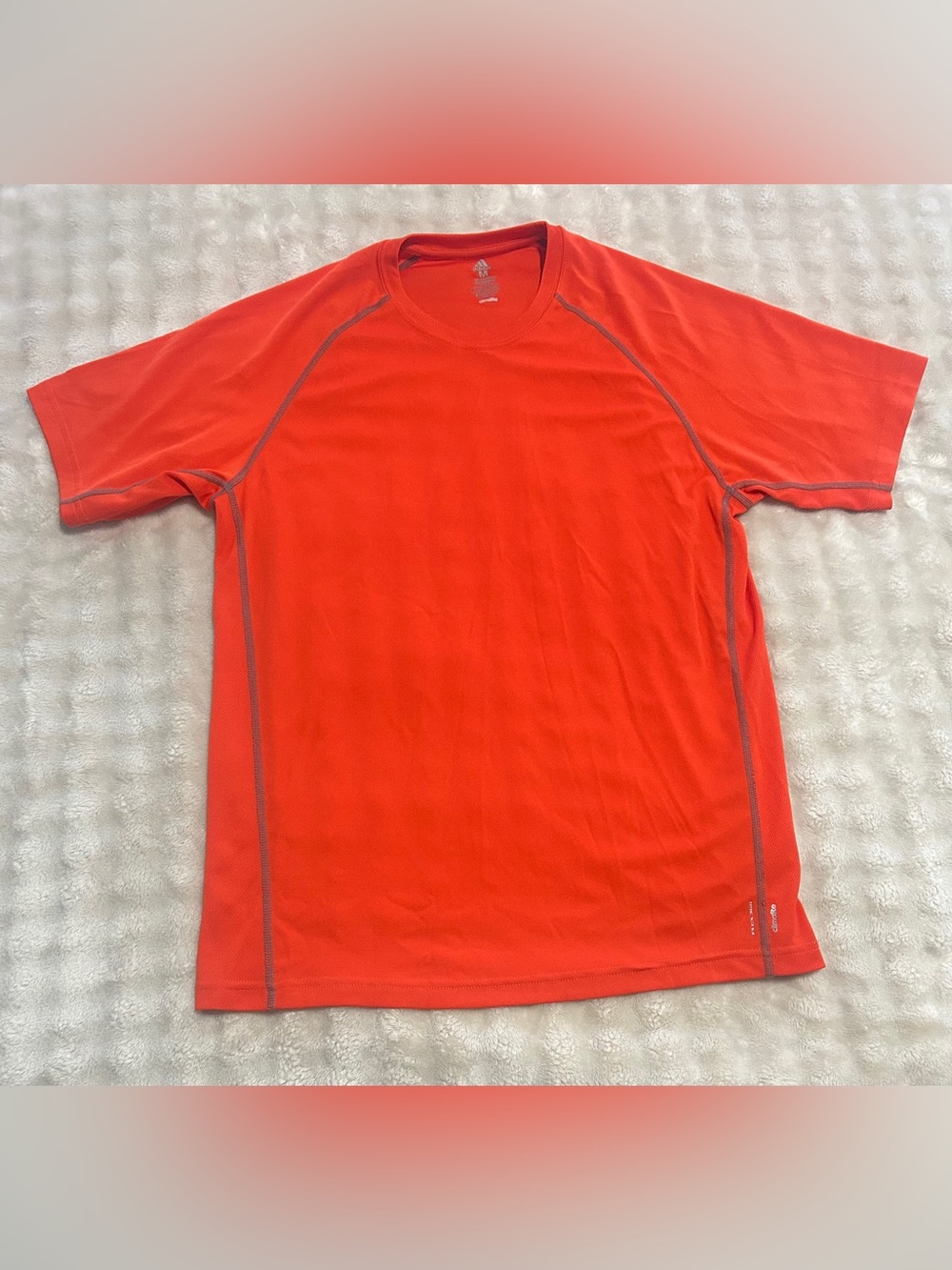 adidas Men's Orange Short-Sleeve Swim Rash Guard